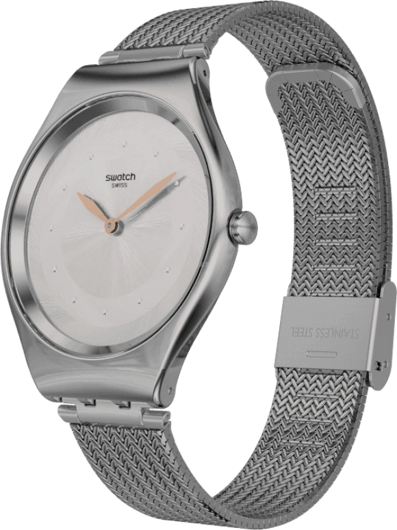 Swatch,SKIN 38mm,38mm,Stainless Steel,Pink Red,Red,SYXS117M