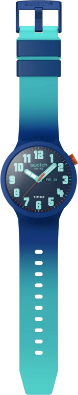 Swatch,THE BOLD 47mm,47mm,Plastic,Blue,Quartz,Date,Day,SB01N700