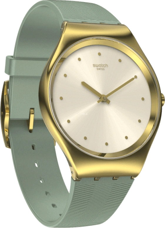 Swatch,SKIN 38mm,38mm,Gold,Closed,SYXG113
