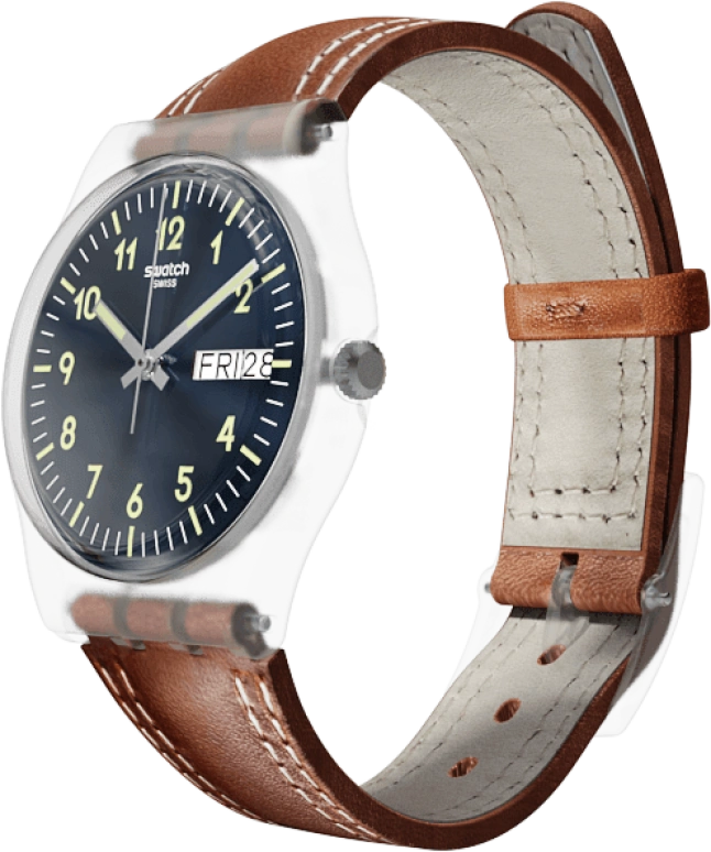 Swatch,Originals 34mm,34mm,Plastic,Blue,GE709