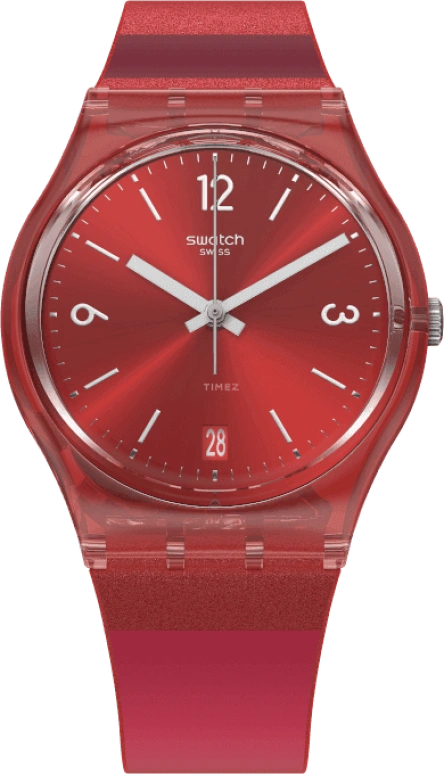 Swatch,Originals 34x39.20mm,34x39.20mm,Plastic,Red,GR406