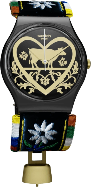 Swatch,Originals 34mm,34mm,Plastic,Black,GB285