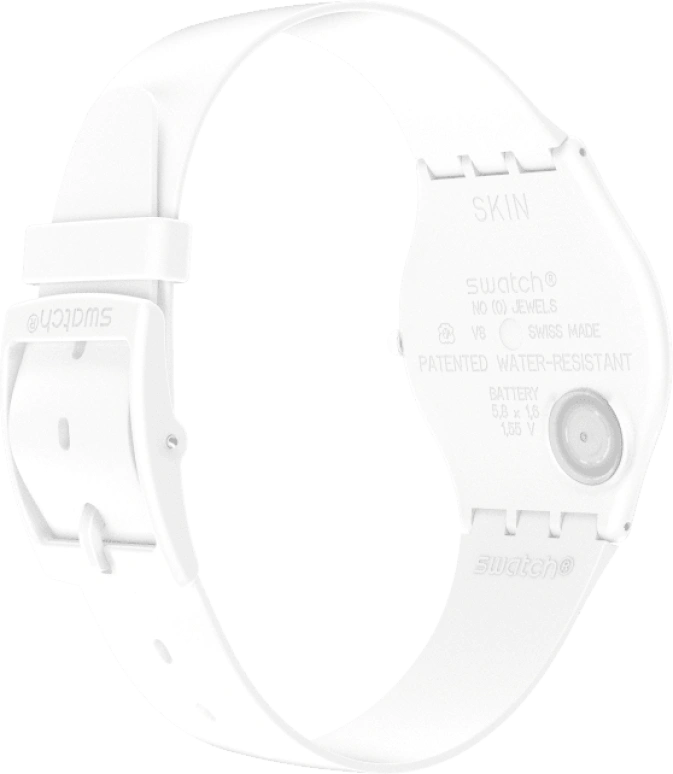 Swatch,SKIN 34mm,34mm,Ceramic,White,Quartz,SS09W100