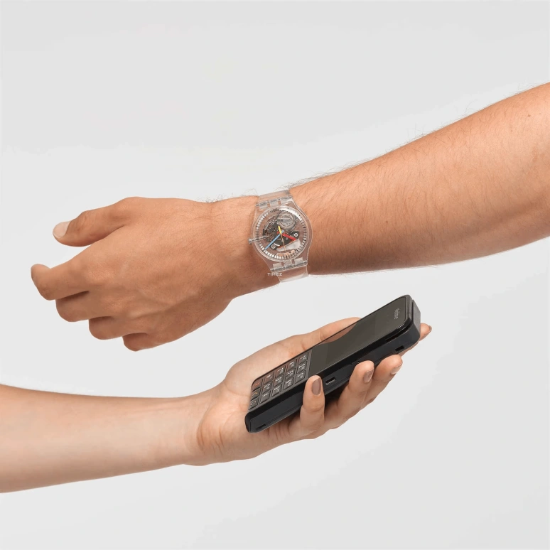 Swatch,Originals 41mm,41mm,Bio-sourced,Transparent,Silver,Quartz,Round,Transparent,SO29K115,SO29K115-6000