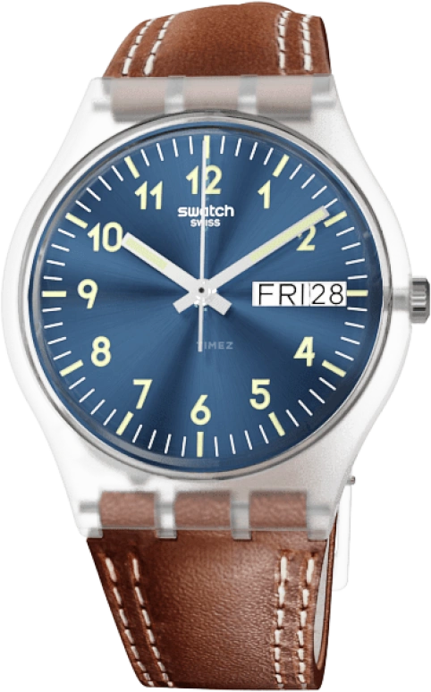 Swatch,Originals 34mm,34mm,Plastic,Blue,GE709