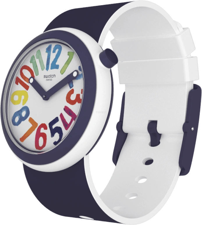 Swatch,Originals 45mm,45mm,Plastic,White,PNW107