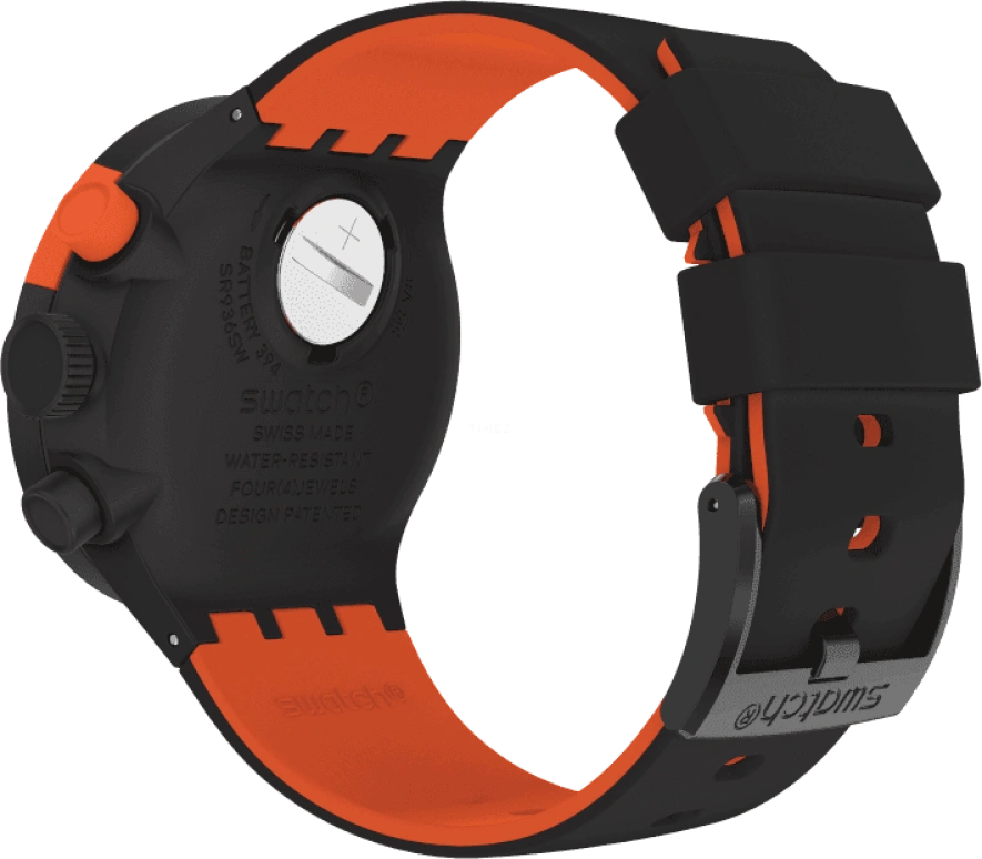 Swatch,THE BOLD 47mm,47mm,Plastic,Black,Sapphire,Crystal Glass,SB02B402