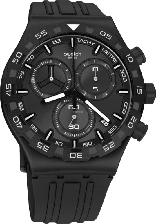 Swatch,IRONY 43x49mm,43x49mm,Black,YVB409