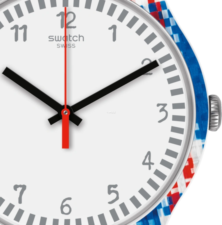 Swatch,Originals 41x47.40mm,41x47.40mm,Plastic,White,Quartz,Sapphire,Crystal Glass,Round,SUOZ258C