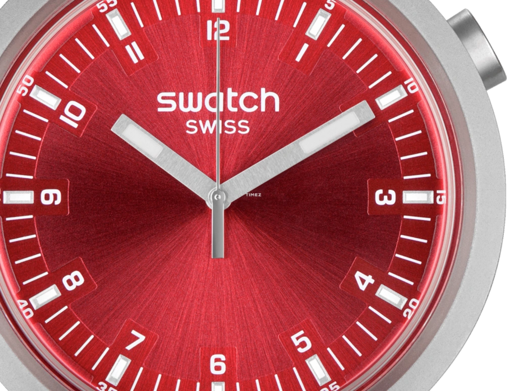 Swatch,Other 47mm,47mm,Stainless Steel,Red,Quartz,Sapphire,Crystal Glass,Round,SB07S104G