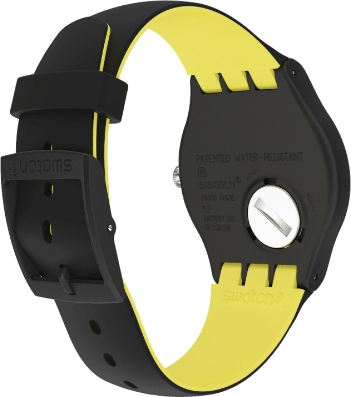 Swatch,Originals 41mm,41mm,Black,Sapphire,Crystal Glass,Open,SUOB184