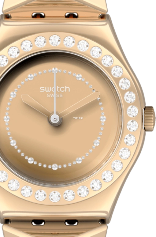 Swatch,IRONY 25mm,25mm,Stainless Steel,Rose Gold,Quartz,Round,YSG169G