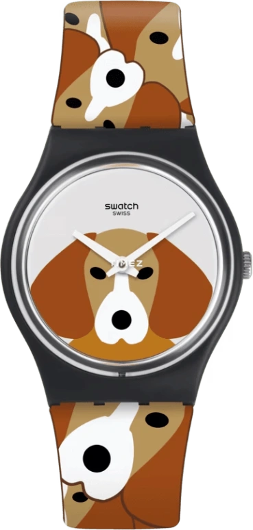 Swatch,Originals 34mm,34mm,Plastic,White,Quartz,Tonneau,Gray,GM188