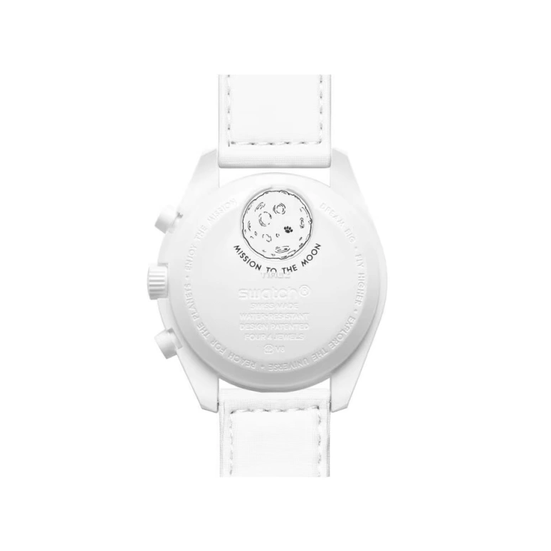 Swatch,MoonSwatch 42mm,42mm,Bioceramic,White,Quartz,Chronograph,Moonphase,SO33W700