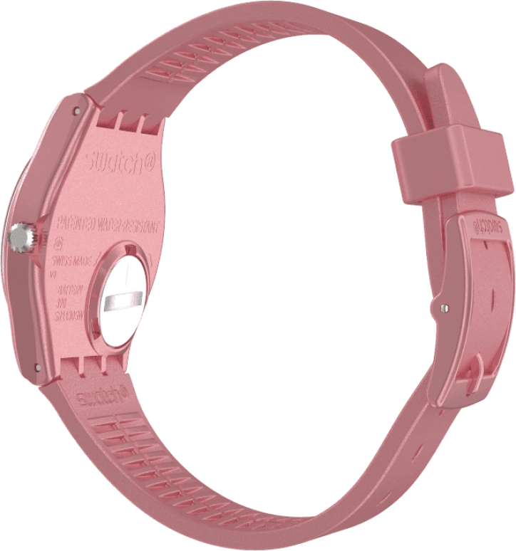 Swatch,Originals 34mm,34mm,Plastic,Pink,Sapphire,Crystal Glass,GP404