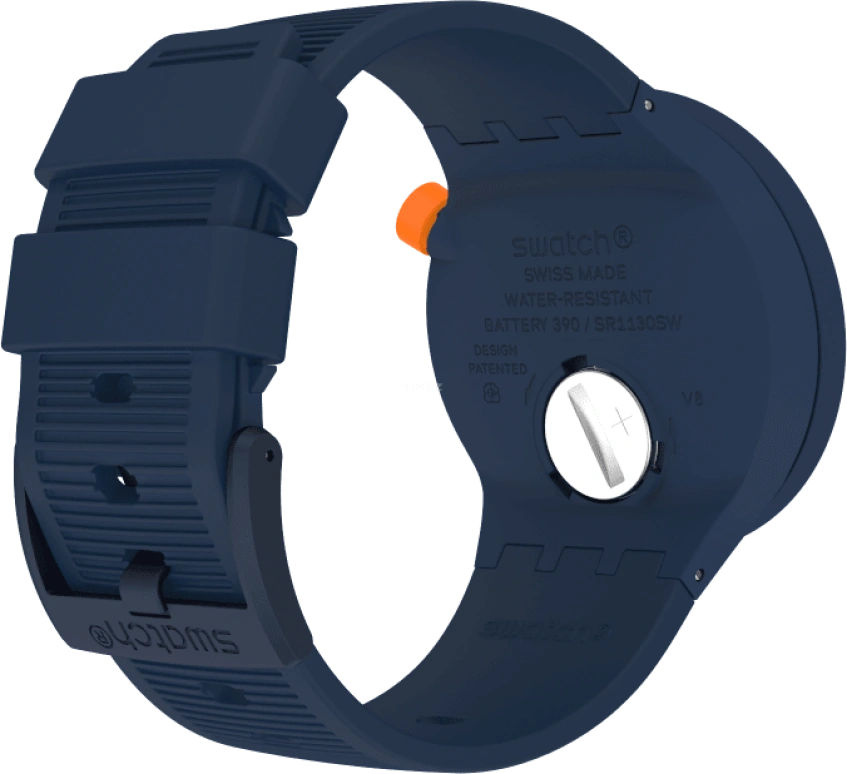 Swatch,THE BOLD 47mm,47mm,Plastic,Blue,Closed,SO27N110