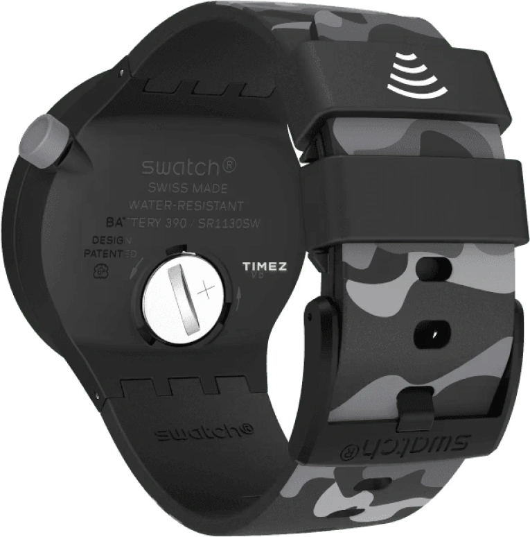 Swatch,Originals 47mm,47mm,Plastic,Black,Quartz,Round,SO27B106,SO27B106-5300