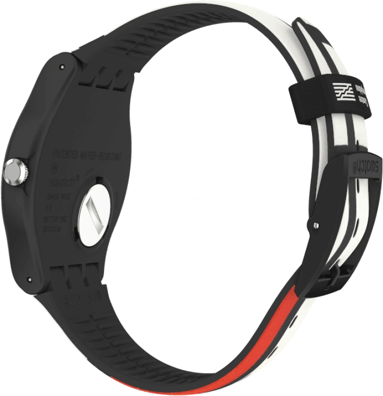 Swatch,Originals 41mm,41mm,Plastic,Black,Quartz,Sapphire,Crystal Glass,Round,SUOZ344