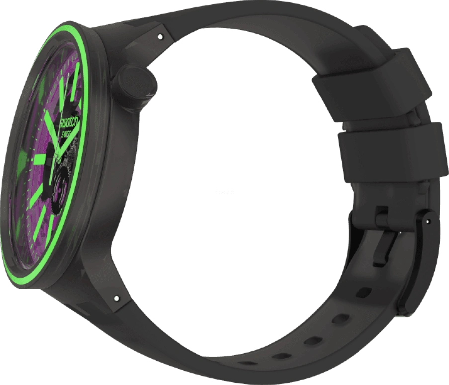 Swatch,THE BOLD 47mm,47mm,Plastic,Purple,SO27B113