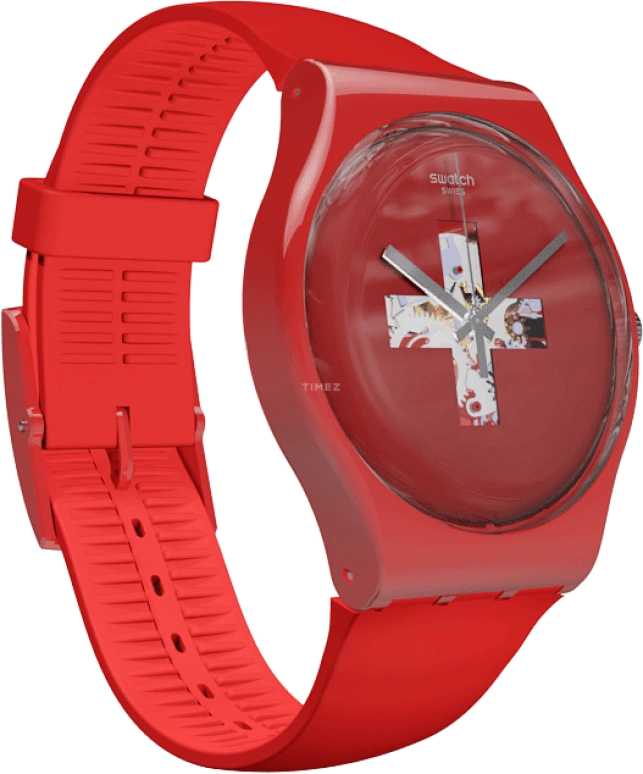 Swatch,Originals 41mm,41mm,Plastic,Red,SUOR106