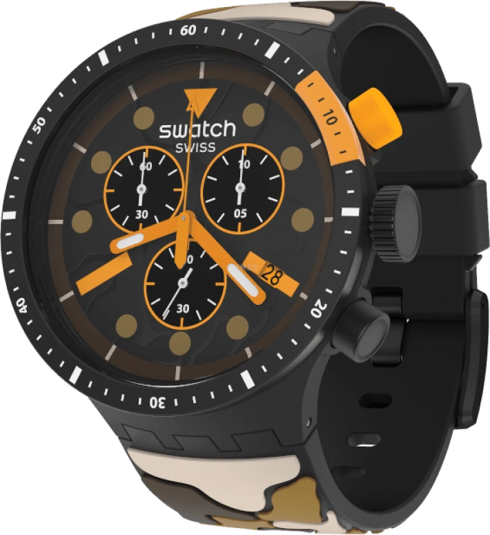 Swatch,THE BOLD 47mm,47mm,Plastic,Black,SB02B410