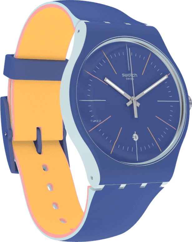 Swatch,Originals 41mm,41mm,Plastic,Blue,SUOS403