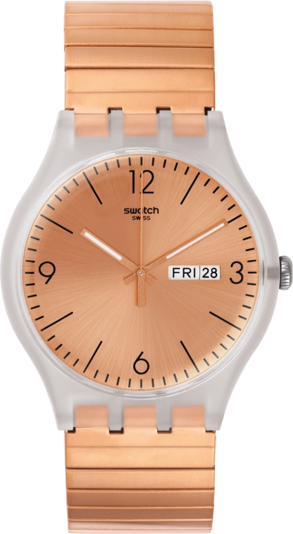 Swatch,Originals 41mm,41mm,Plastic,Gold,SUOK707
