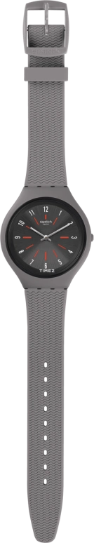Swatch,SKIN 40mm,40mm,Plastic,Grey,Quartz,Round,Gray,SVUM103