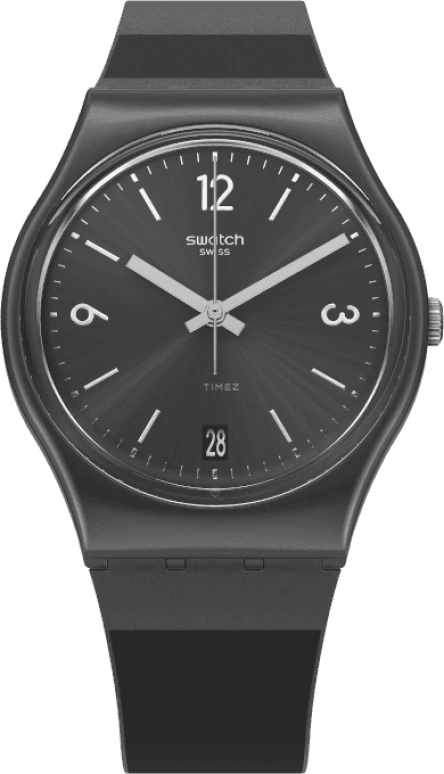 Swatch,Originals 34mm,34mm,Plastic,Black,Quartz,Round,GB430