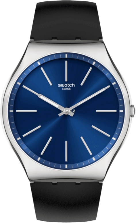 Swatch,Other 42mm,42mm,Stainless Steel,Blue,Quartz,Sapphire,Crystal Glass,Round,SS07S125