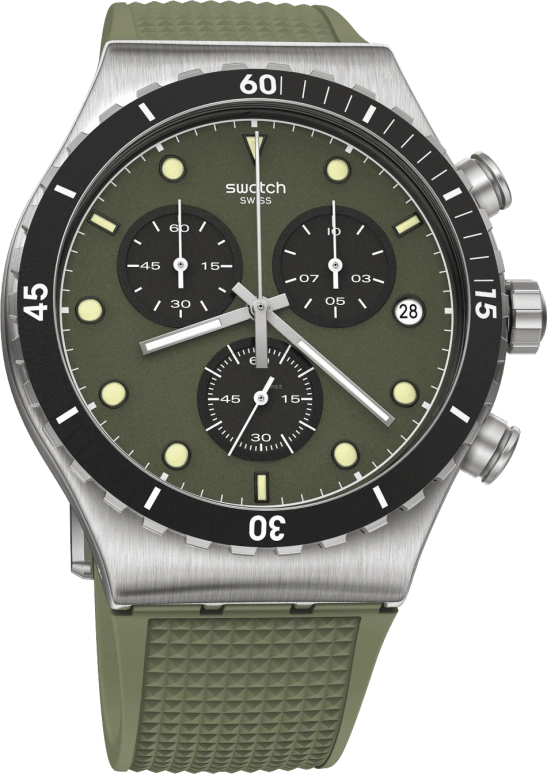 Swatch,IRONY 43mm,43mm,Stainless Steel,Green,YVS488