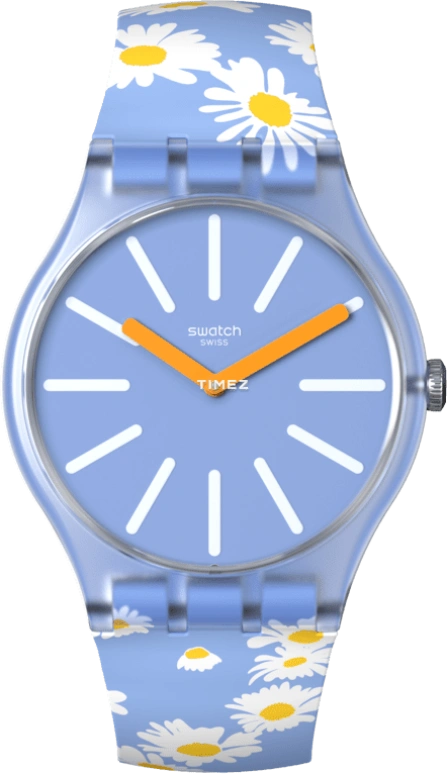 Swatch,Other 41mm,41mm,Bio-sourced,Blue,Quartz,Sapphire,Crystal Glass,Round,SO29S100
