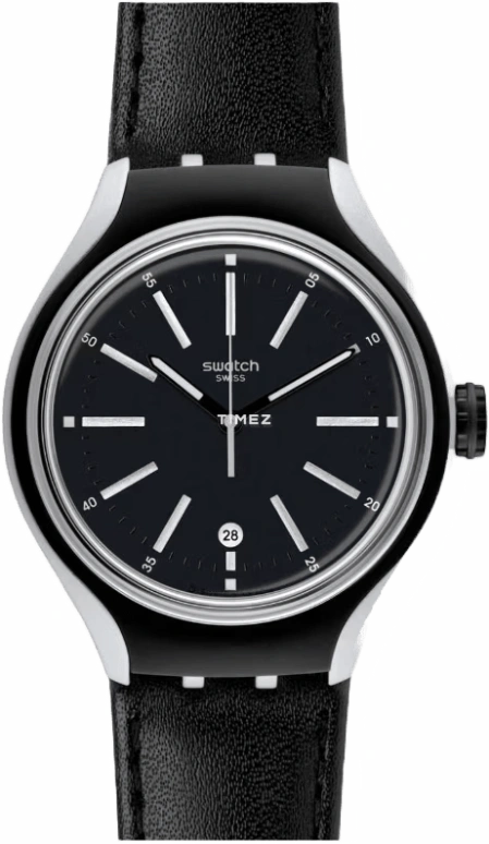 Swatch,Other 41mm,41mm,Aluminium,Black,Quartz,Day,Sapphire,Crystal Glass,YES4003