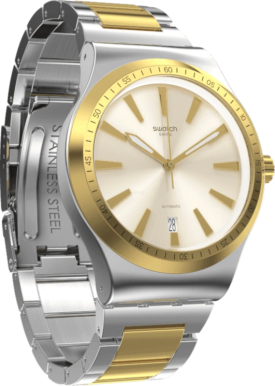 Swatch,IRONY 42mm,42mm,Gold,Open,YIS429G