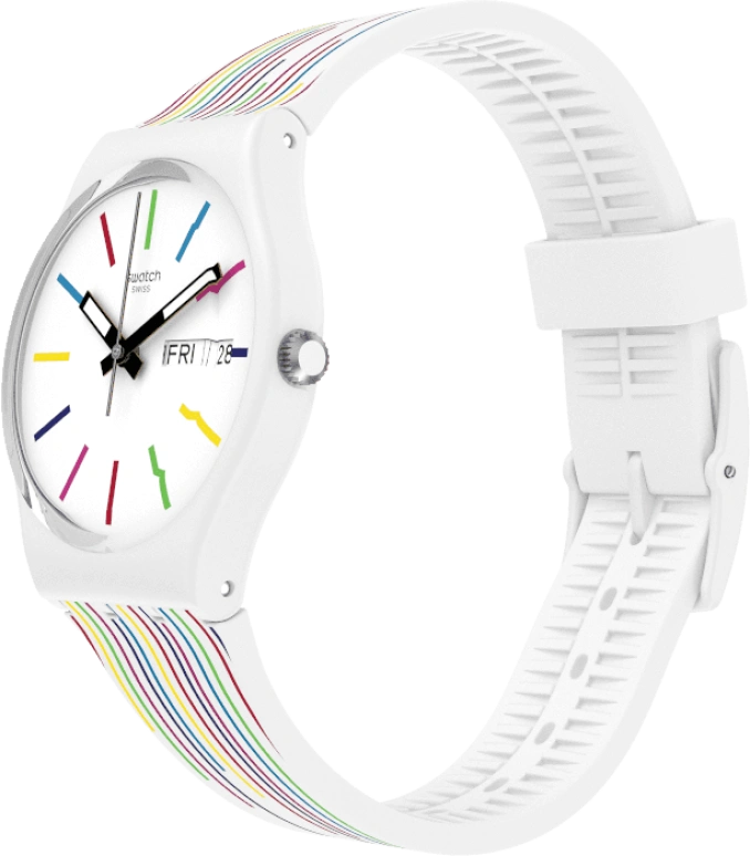 Swatch,Originals 34mm,34mm,Plastic,White,Closed,GW712