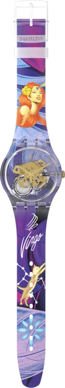 Swatch,Originals 41mm,41mm,Plastic,Transparent,Quartz,Sapphire,Crystal Glass,Round,SUOK146,SUOK146-018