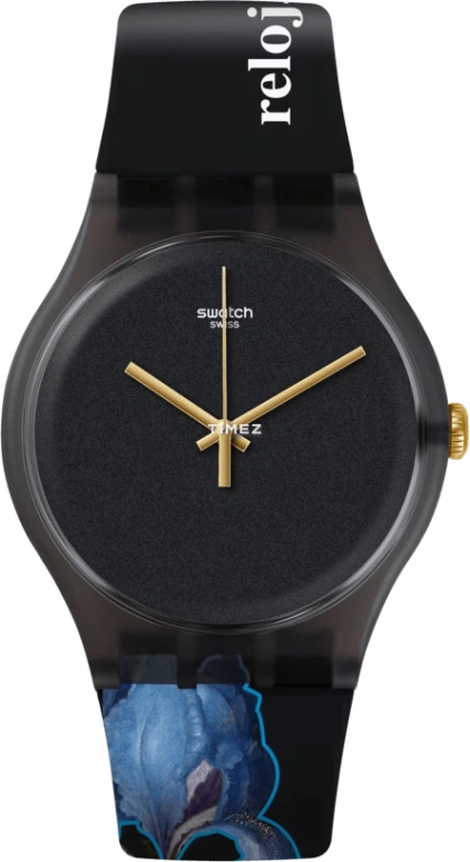 Swatch,Originals 41x47.40mm,41x47.40mm,Plastic,Black,Quartz,Sapphire,Crystal Glass,Tonneau,SUOZ295
