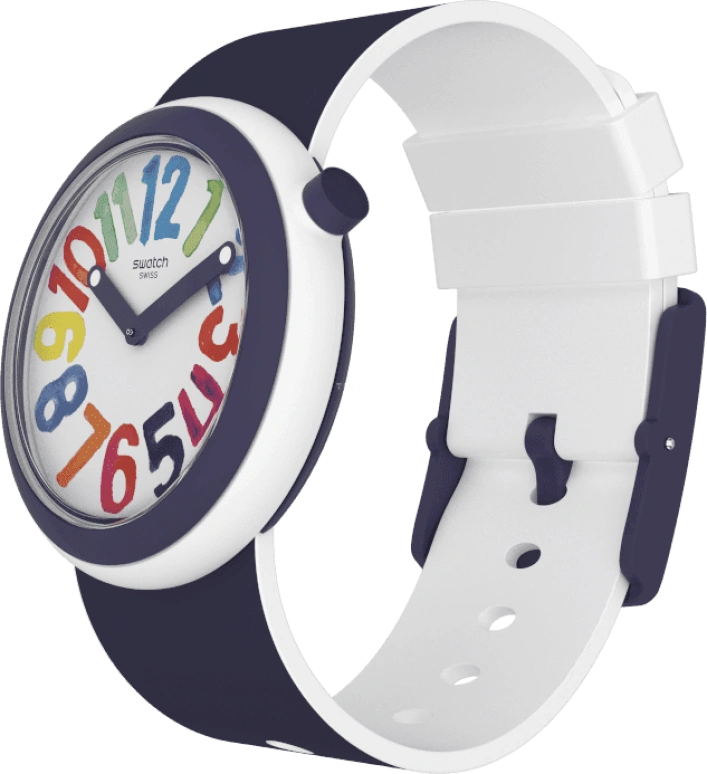 Swatch,Originals 45mm,45mm,Plastic,White,PNW107