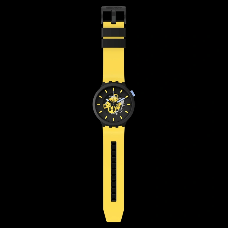 Swatch,Other 47mm,47mm,Bioceramic,Black,Quartz,Sapphire,Crystal Glass,Round,SB03B109