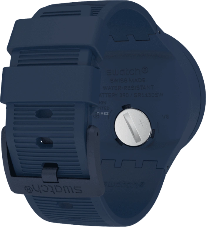 Swatch,THE BOLD 47mm,47mm,Plastic,Blue,Closed,SO27N110