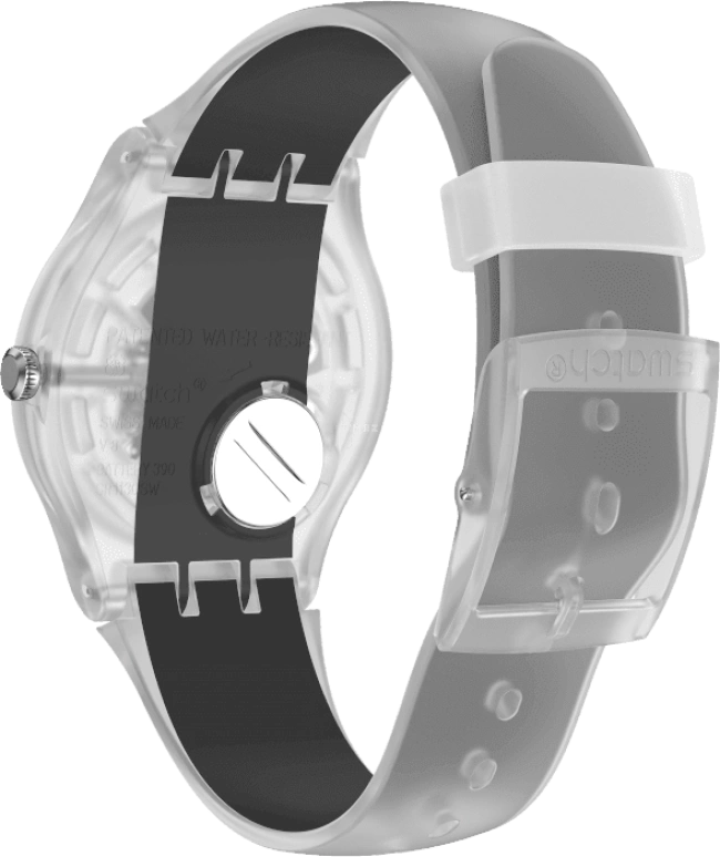 Swatch,Originals 41mm,41mm,Plastic,Skeleton,Quartz,Round,Transparent,SUOK157