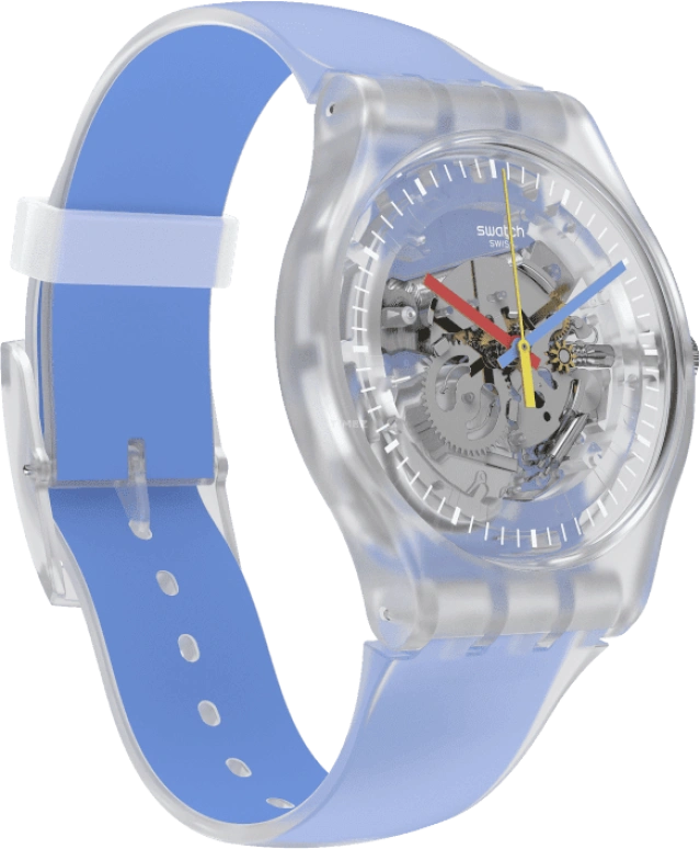 Swatch,Originals 41mm,41mm,Plastic,Skeleton,Quartz,Round,Transparent,SUOK156
