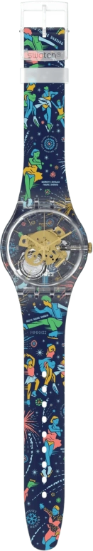 Swatch,Originals 41mm,41mm,Plastic,Transparent,Quartz,Tonneau,SUOK147,SUOK147-004