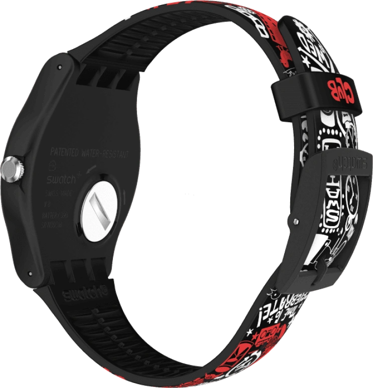 Swatch,Originals 41mm,41mm,Plastic,Black,SUOZ322