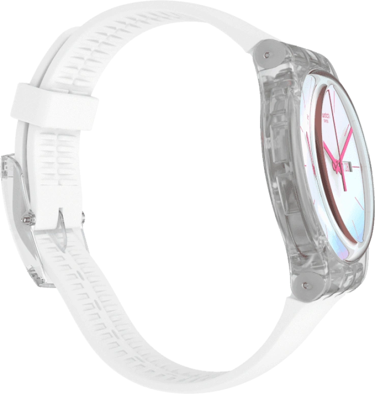 Swatch,Originals 41mm,41mm,Plastic,Blue,Pink,Sapphire,Crystal Glass,SUOK713