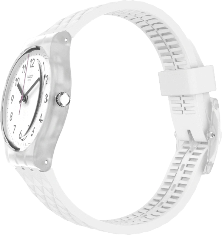 Swatch,Originals 34mm,34mm,Plastic,White,Quartz,Baton,GE286