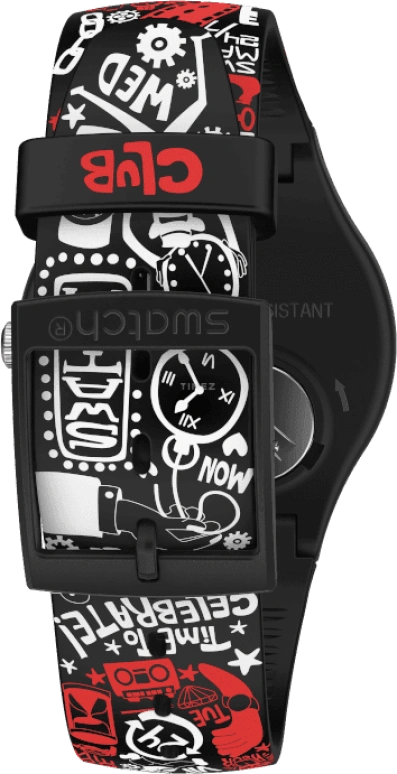Swatch,Originals 41mm,41mm,Plastic,Black,SUOZ322
