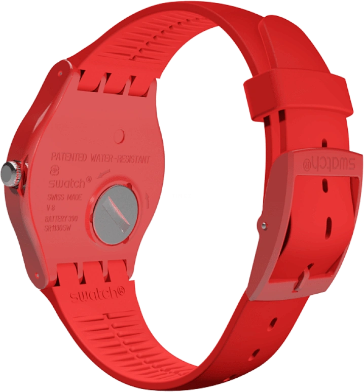 Swatch,Originals 41mm,41mm,Plastic,Red,SUOR106