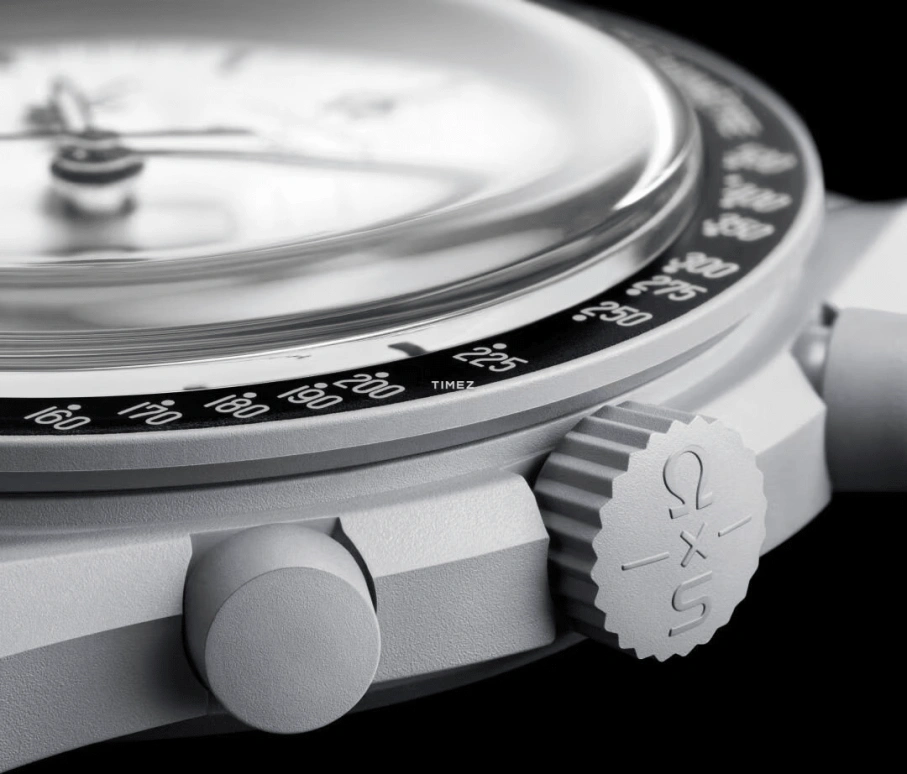 Swatch,MoonSwatch 42mm,42mm,Bioceramic,White,Quartz,Chronograph,Bio-sourced,Glass,SO33M106