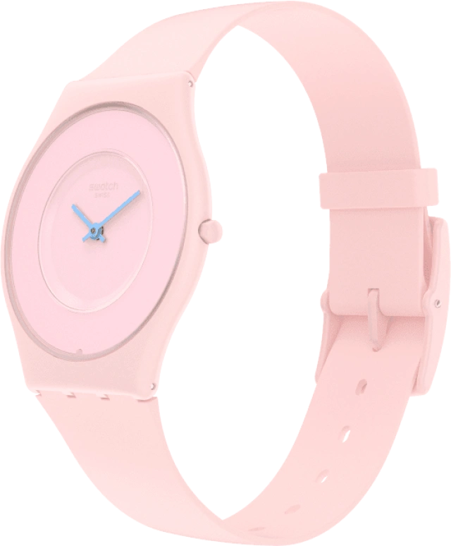 Swatch,SKIN 34mm,34mm,Ceramic,Pink,Closed,SS09P100